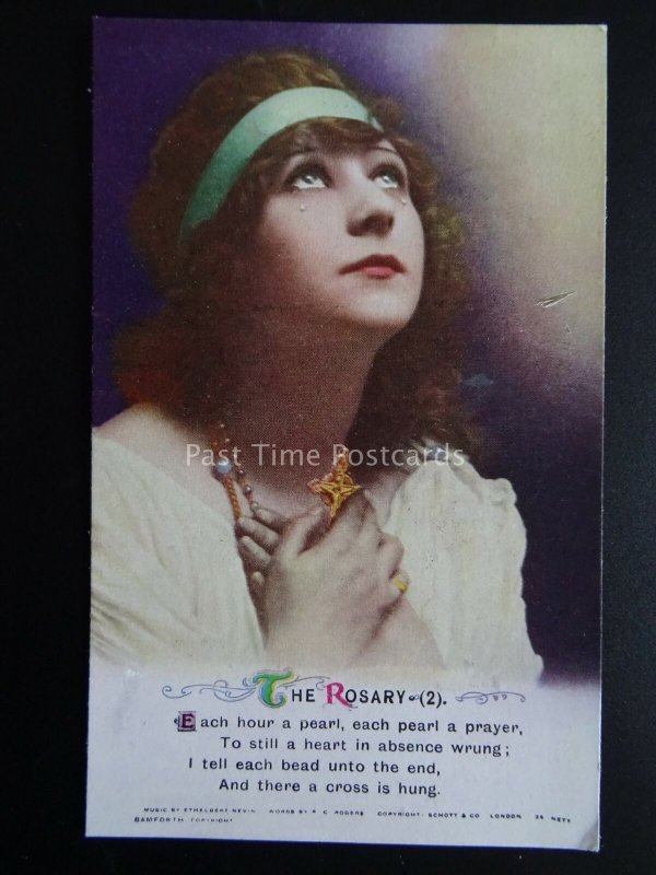 THE ROSARY - WW1 Bamforth Song Cards set of 3 No 4984