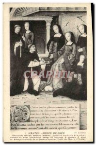 Postcard Ancient Manuscripts Nantes Museum Dobree lives of women famous Antoi...