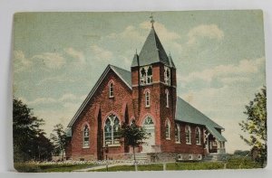 Hatfield Pennsylvania Grace Evangelical Church 1913 to Dillsburg Postcard T3