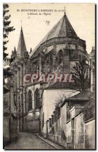 Old Postcard Montfort L & # 39Amaury L & # 39Abside I & # 39Eglise