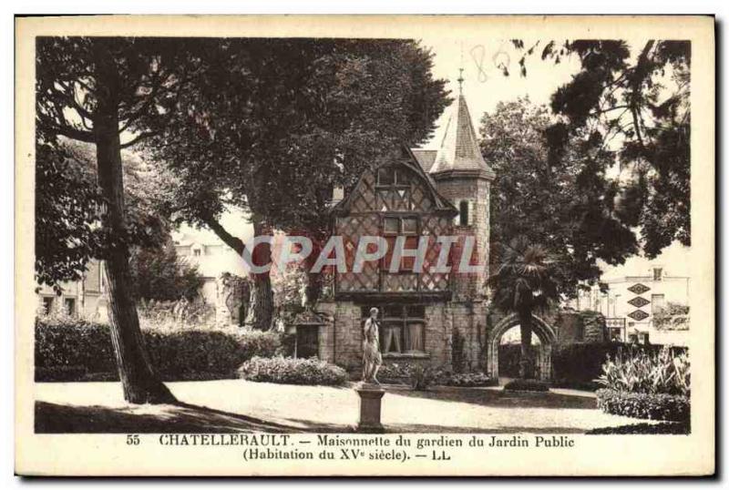 Old Postcard Chatellerault Maisonette Guardian Public Garden