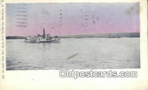 New York Bay From Fort Hamilton, Brooklyn, New York, NY USA Steam Ship 1937 c...