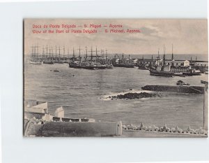 Postcard View of the Port of Ponte Delgada, Portugal