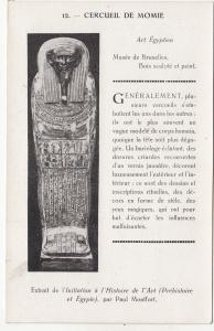 BF18221 cercueil de momie art egyptien bruxelles sculpture art front/back image