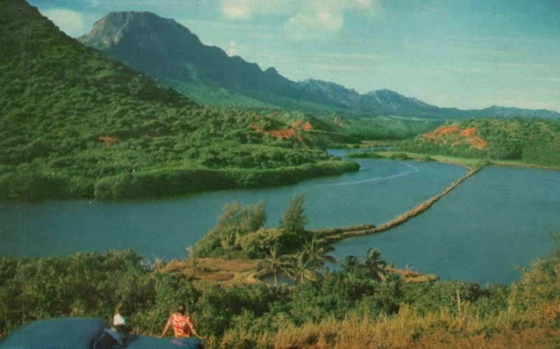 Postcard Menehune Fish Pond Built On Kauai By Legendary Hawaiian Dwarfs Hawaii