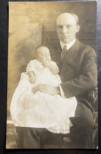 Mint Canada Real Picture Postcard RPPC Father & Child