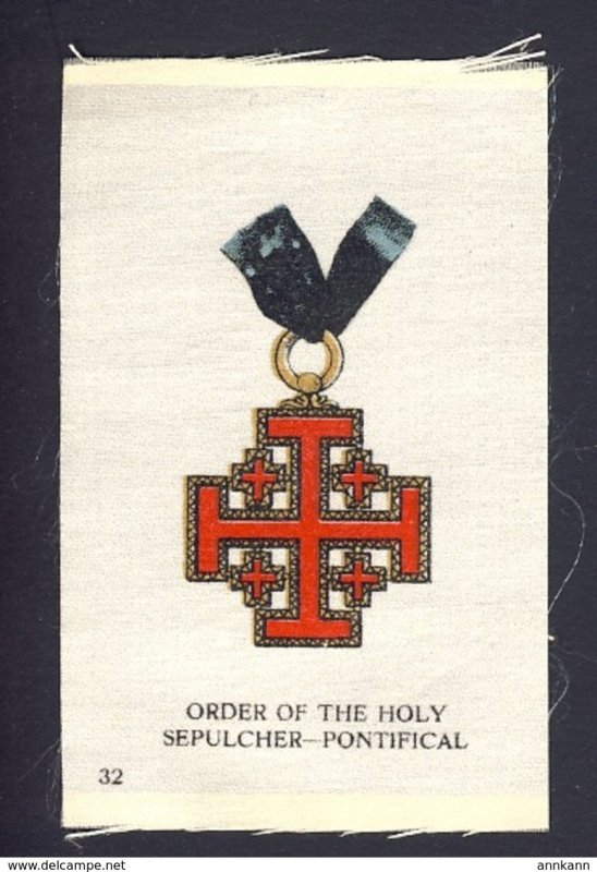 Order of the Holy Sepulcher Pontifical - medal - cigarette silk