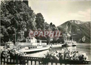 Modern Postcard Annecy Port A Quai The Proud and The Deep France Mont Veyrier...