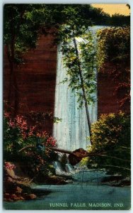 Postcard - Tunnel Falls, Madison, Indiana