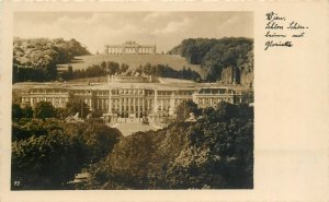 Vienna Schonbrunn palace 1937 photo postcard Austria