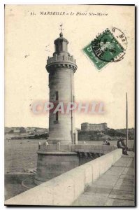 Old Postcard Marseille Lighthouse Ste Marie