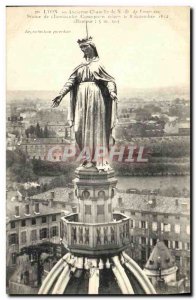 Old Postcard Lyon Former chapel of Our Lady of Fourviere Statue of the Immacu...