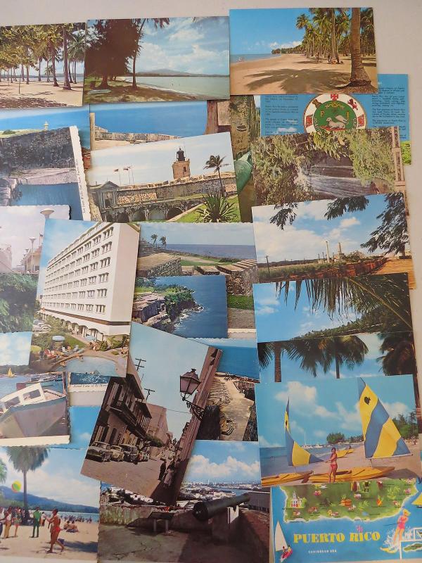 HUGE LOT OF POSTCARDS OF PUERTO RICO  LOT OF 40+ CHROME