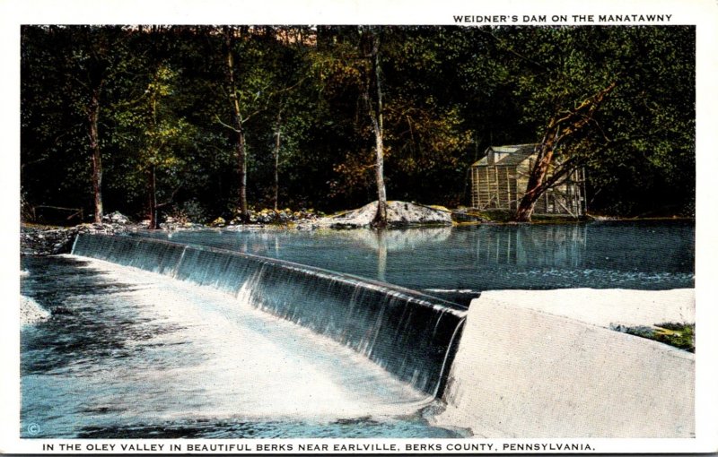 Pennsylvania Berks County Weidner's Dam On The Manatawny In The Oley Valley