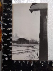 Postcard - Steam Locomotive Train at Winter Scenery