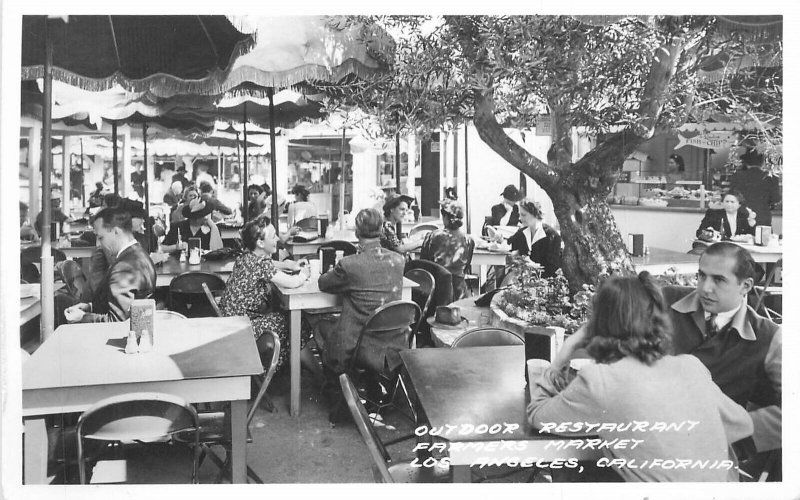 Postcard RPPC California Los Angeles restaurant Farmers Market Frasher 23-7534