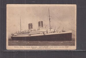  RMSP ASTURIUS, ROYAL MAIL LINE, c1930 ppc., unused.