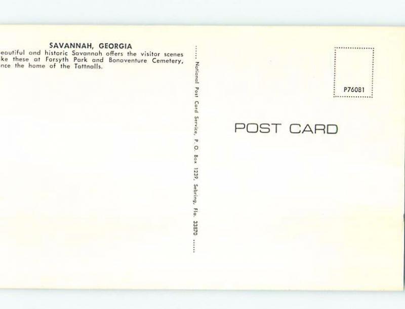 Unused Pre-1980 TWO VIEWS ON CARD Savannah Georgia GA ho7414-12