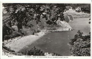 Devon Postcard - A Lovely Peep at Oddicombe Beach - Babbacombe - RP  2941