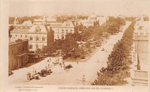 RPPC NORTH TERRACE ADELAIDE SOUTH AUSTRALIA REAL PHOTO POSTCARD (c. 1909)