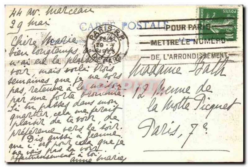 Postcard Old Army Senlis Rue de la Republique