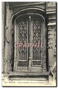 Old Postcard Rouen Window Gothic Rd Forks