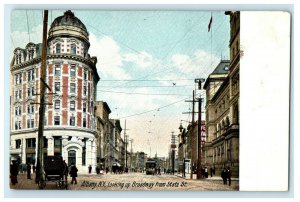 1906 Looking Up Broadway from State Street, New York, NY Antique Postcard 