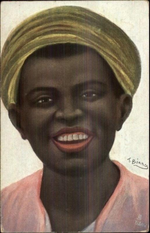 TUCK Dusky Smiles Series - Black Boy - North African? c1910 Postcard