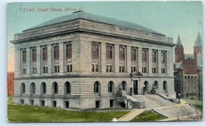 AKRON, OH Ohio ~ Summit County ~ COURT HOUSE 1913  W.G. Burr Co. Postcard