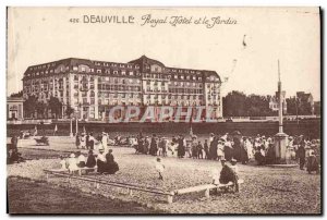 Old Postcard Deauville Royal Hotel And Garden