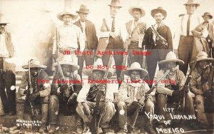Mexico Border War, RPPC, Armed Yaqui Indians of Mexico, W.H. Horne Photo