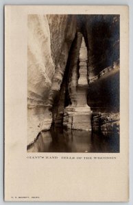 RPPC Giants Hand Dells of The Wisconsin Real Photo Postcard B47