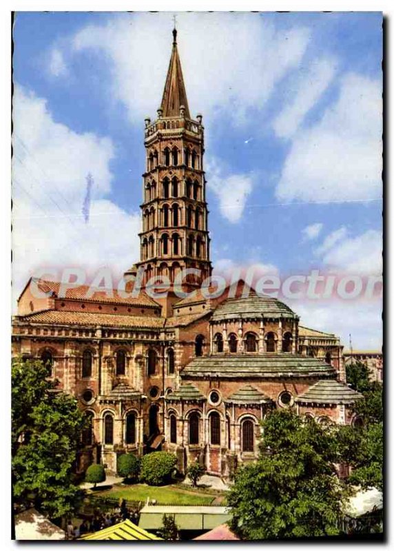 Modern Postcard Toulouse city Rose cites Violets apse of the Basilica of Sain...