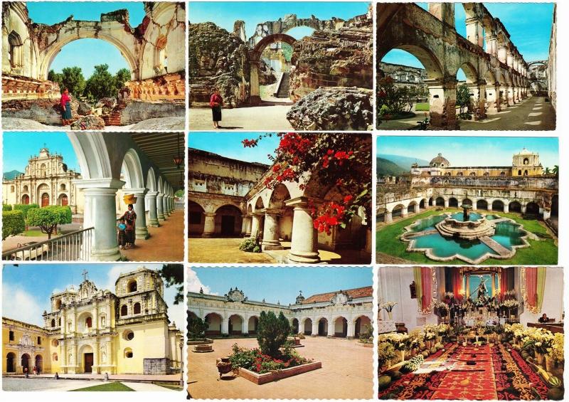 Guatemala Antigua Lot of 9 Postcards 1960s-1970s