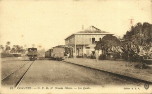 PC CPA FRENCH GUINEA, CONAKRY, GRANDE VITESSE, LES QUAIS, Postcard (b21021)