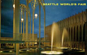 WA - Seattle World's Fair, 1962. U S Science Pavilion at night