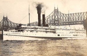 Priscilla Real Photo Fall River Line Ship 