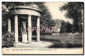 Old Postcard Chateau de Chantilly the Temple of Diana