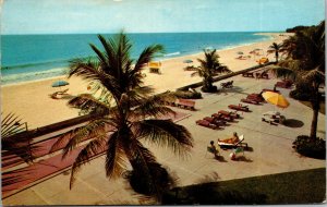 Vtg Treasure Island White Sand Beach on Gulf of Mexico Florida FL Postcard