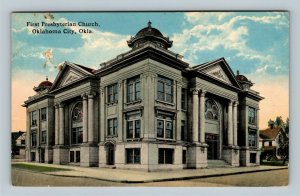Oklahoma City, First Presbyterian Church, Stained Glass, Vintage c1917 Postcard