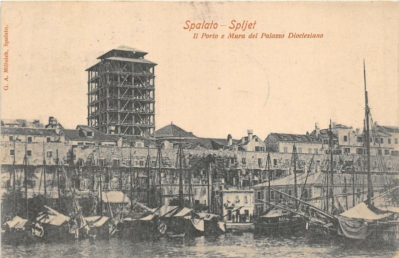 Lot 82 spalato spljet split croatia the port under constructionDiocletian palace
