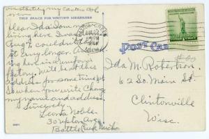 Linen Greetings from Fort Custer Michigan Store Battle Creek