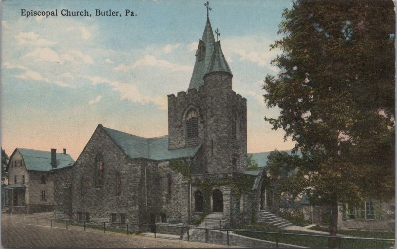 Postcard Episcopal Church Butler PA