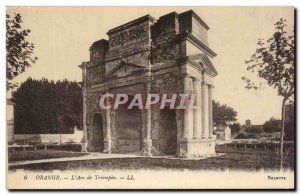 Old Postcard Orange L & # 39Arc De Triomphe