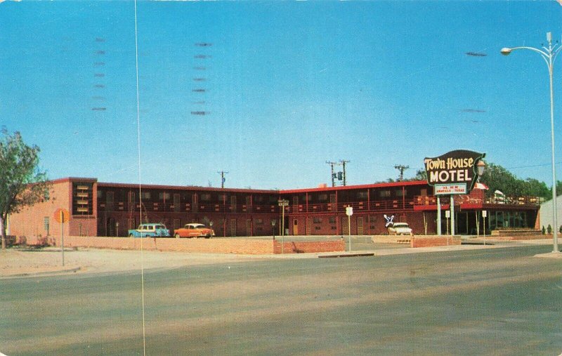 Amarillo Texas Tx~Town House Motel-On HI WAY Route 66~1950S Postcard ...