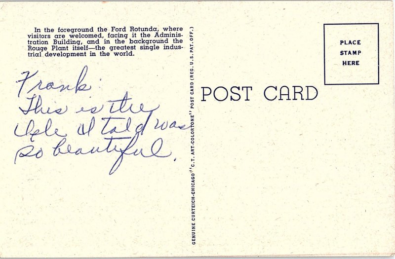 Postcard BUILDING SCENE Dearborn Michigan MI AI0952