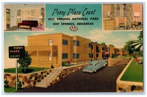 c1940 Perry Plaza Court Hot Springs National Park Hot Springs Arkansas Postcard