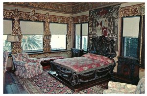 San Simeon California, Hearst Castle Cardinal Richelieu Bed, Vintage Postcard