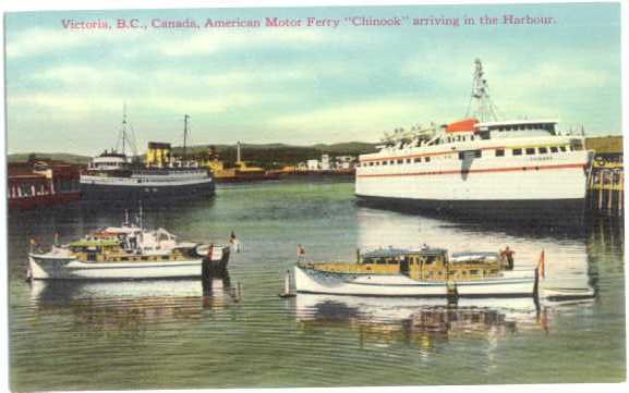 American Ferry Chinook arriving Victoria Harbour British Columbia Divided back