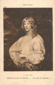 Fine art postcard painting A. van Dyck portrait of Duke of Richmond Louvre